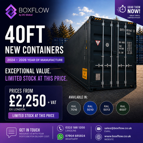 40ft new one trip shipping - 40ft, one-trip